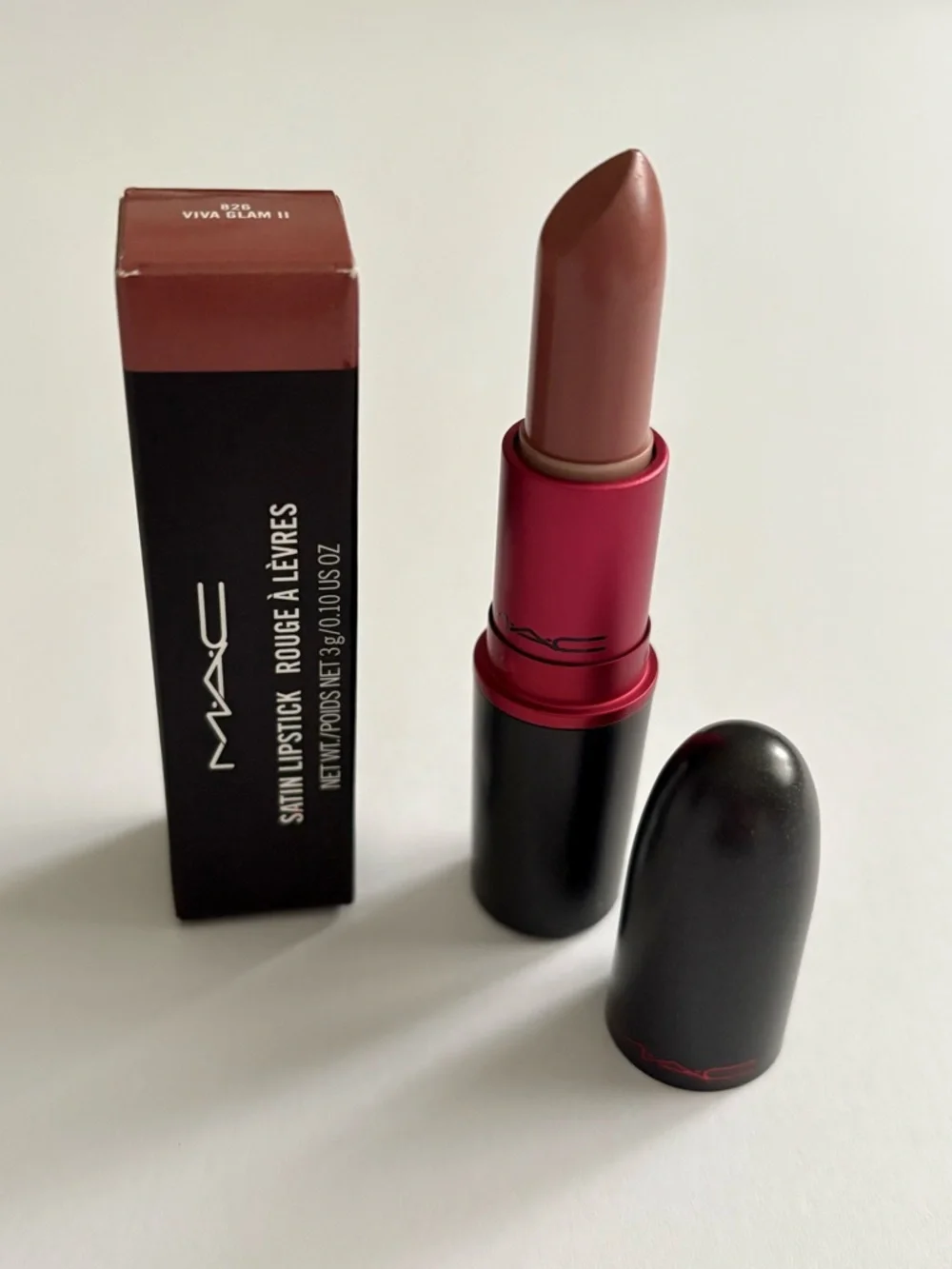 NEW MAC Cosmetics Satin Lipstick • Viva Glam II Mauve-Nude Beige *Discontinued*